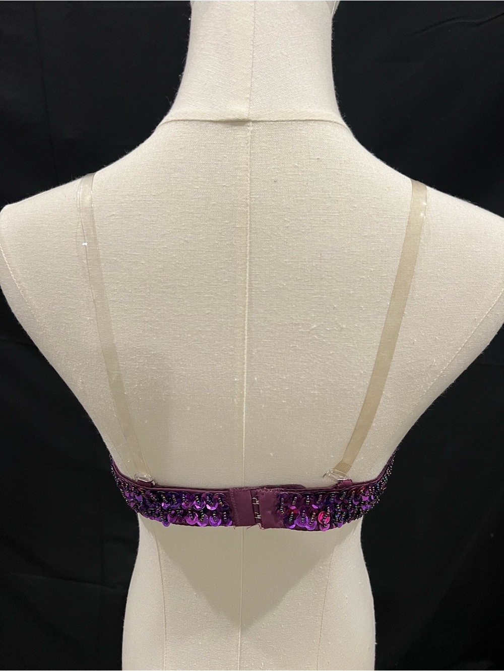 Purple Beaded Embellished Bra Top - Picture 2 of 5